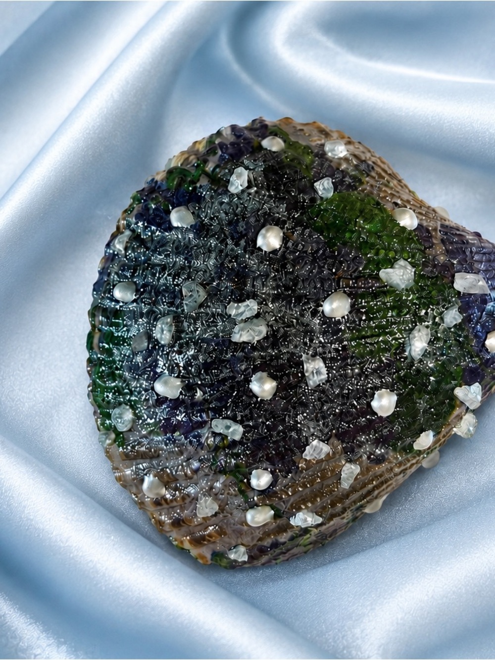 Hand-Decorated Seashell Trinket Dish – One of a Kind
